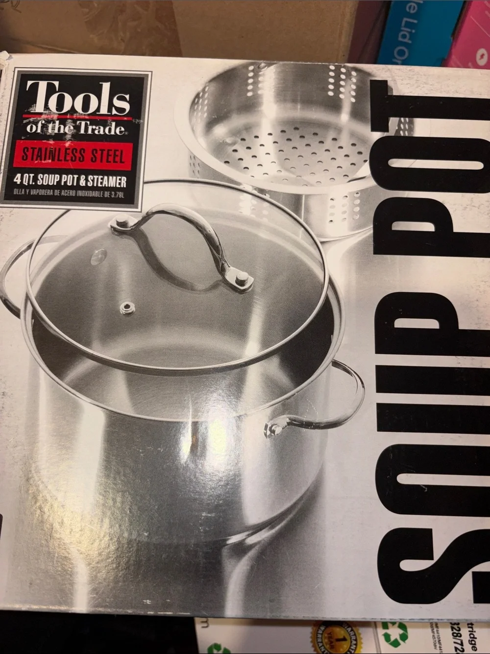 Stainless Steel Soup Pot & Streamer Basket 4 Qt